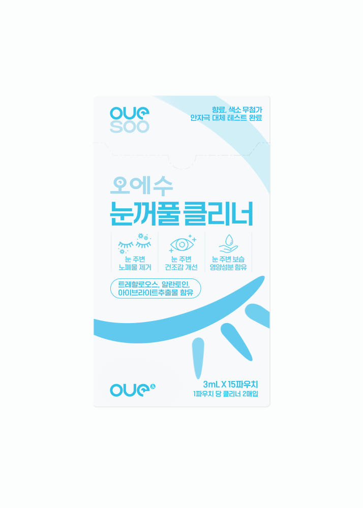 오에수 눈꺼풀 클리너 티슈타입 15파우치(1파우치2매입) 마이봄샘 세정제(30매)
